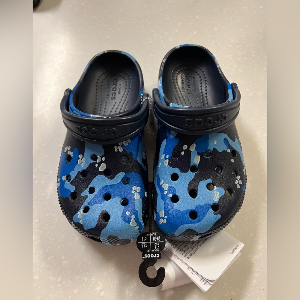 Crocs Classic Clog - blue camo - size c12